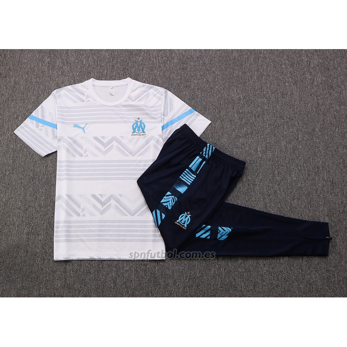 Chandal del Olympique Marsella Manga Corta 2022-2023 Gris